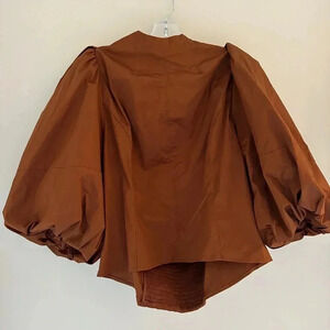 Banana Republic Brown Puff Sleeve Blouse